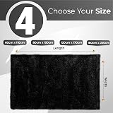 BPIL Living Room Rug 60x110 cm 5cm Thick Shaggy Black view 3