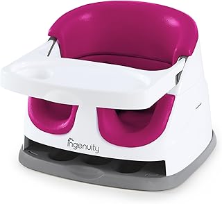 Ingenuity 2 in 1 Babysitzerhöhung und Kleinkindersitz in pink-flambe, für zuhause oder unterwegs, leicht zu reinigen, wächst mit
