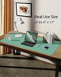 YSAGi Leather Desk Protector, Office Mat, Large