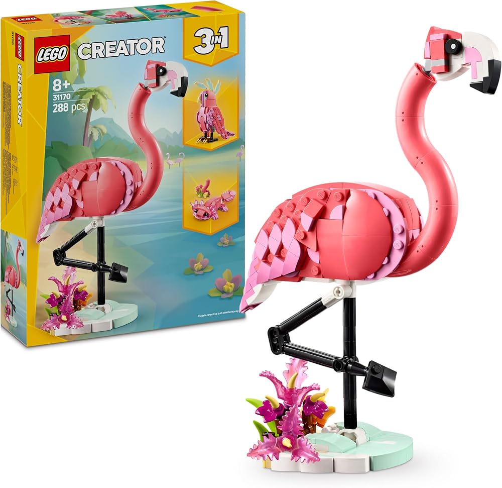LEGO Creator 3in1 Wild Animals Pink Flamingo Toy 31170 3in1