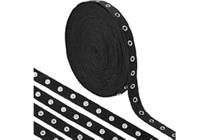 CDOKY 15 Yard Sewing Snap Tape Trim, Snap Button Tape Soft Cloth Sewing Snap, Sewing Snap Ribbon Fastener Press Stud Tape for Sewing DIY Accessories (15 Yard Black) (Black)