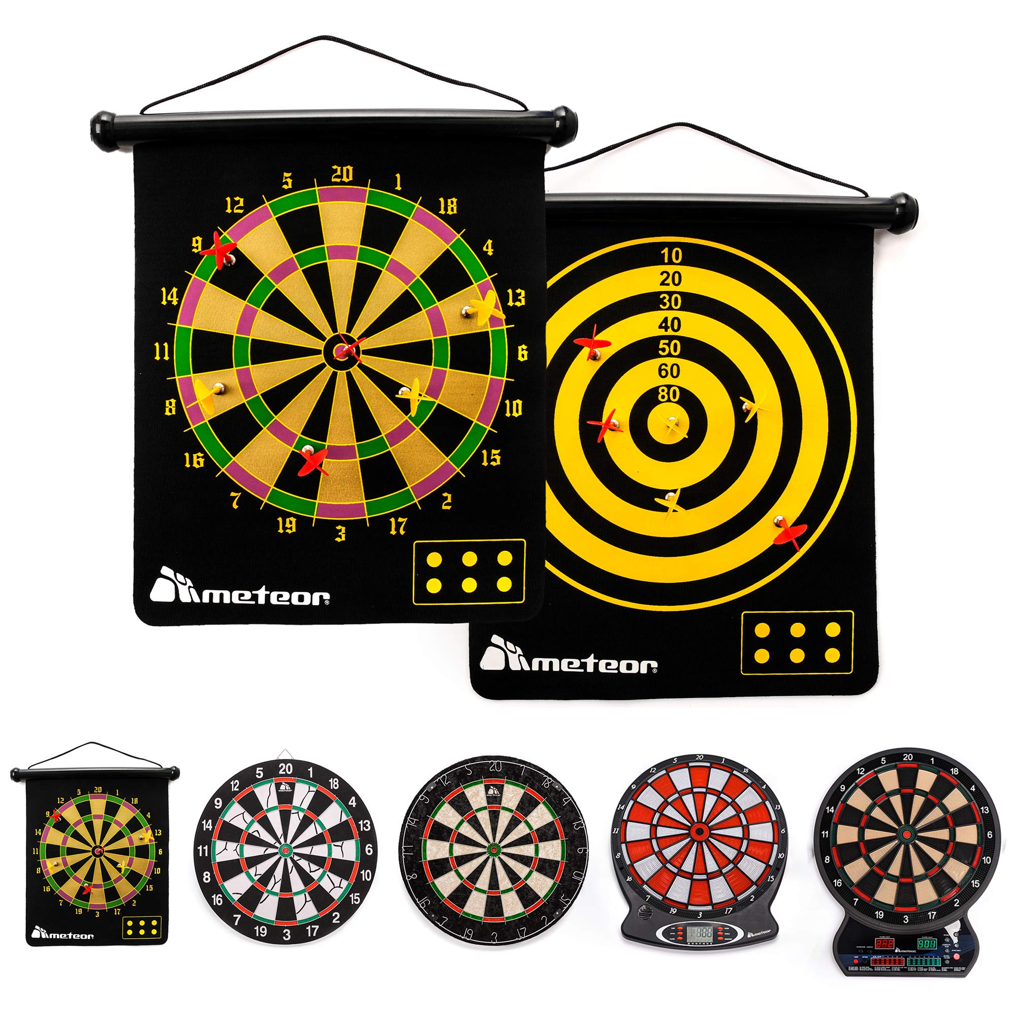 Dart board Magnetic Dartboard Darts Set Roll Up 6 Magnet Darts Double Sided For Kids Adults Game Party Set Safe Precision Boys Great Simple Easy to Install Accessories Reversible Gift Boxed