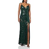 Speechless Womens Sleeveless Maxi Strappy Sequined Party Dress
