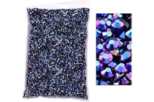 Blinginbox 15000pcs Flatback Rhinestones,Resin Non Hotfix Rhinestones Large Quantity Wholesale for Crafts Creative Design,Clothes,Makeup,Nail Art (5mm,Fuchsia AB)