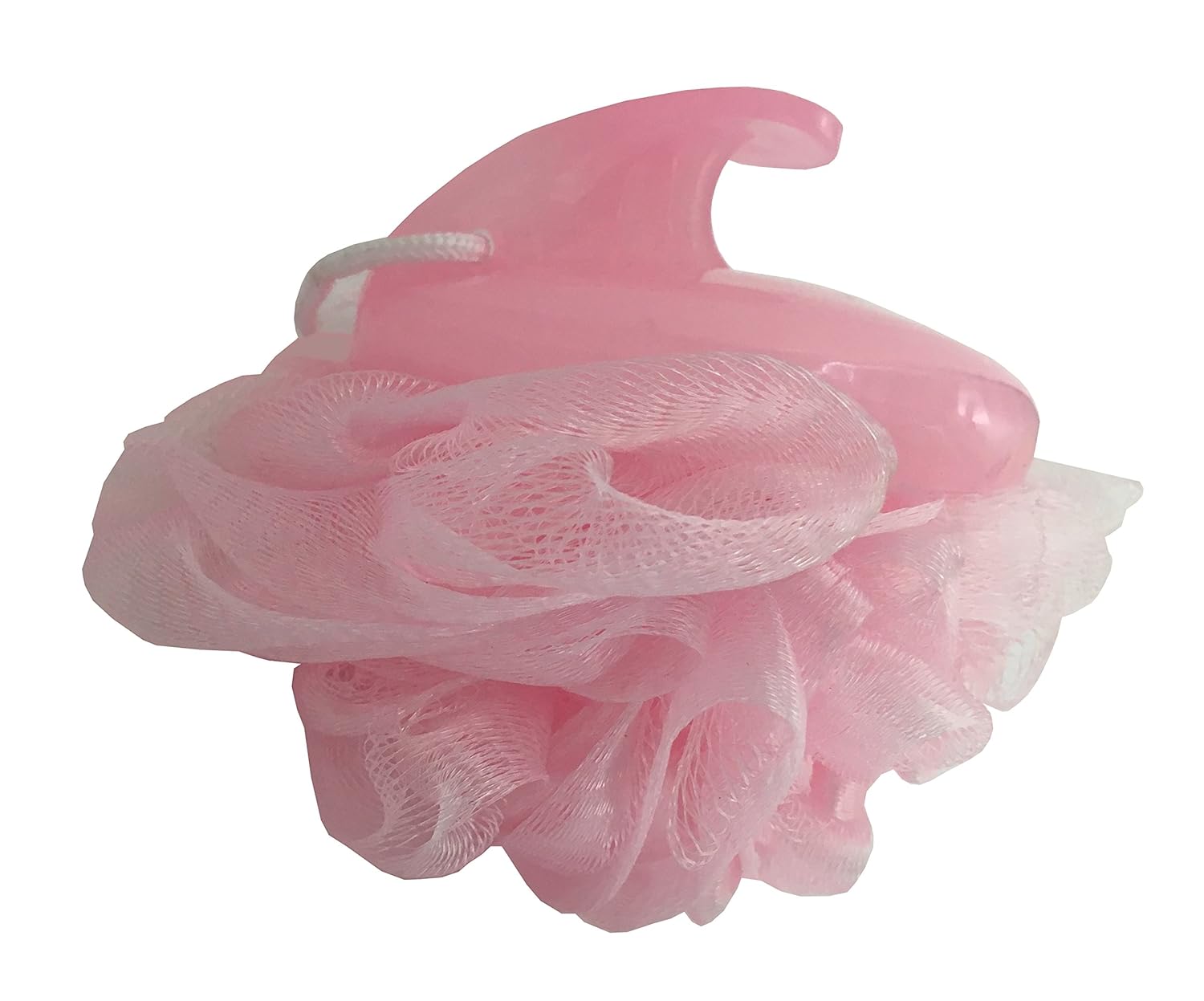 Pink Simple Brilliance Loufa Bath Shower Body Scrubber Mesh Pouf Ball