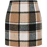 Kate Kasin 2025 Plaid Pencil Skirts for Women High Waisted Casual Stretch Bodycon Mini Skirt