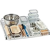 HOLDN’ STORAGE Pull Out Cabinet Organizer - Heavy Duty Steel with Smooth Slide-Out Drawers, Chrome Finish - 22" W x 17" D Basket, Fits 23.25" Cabinet Opening