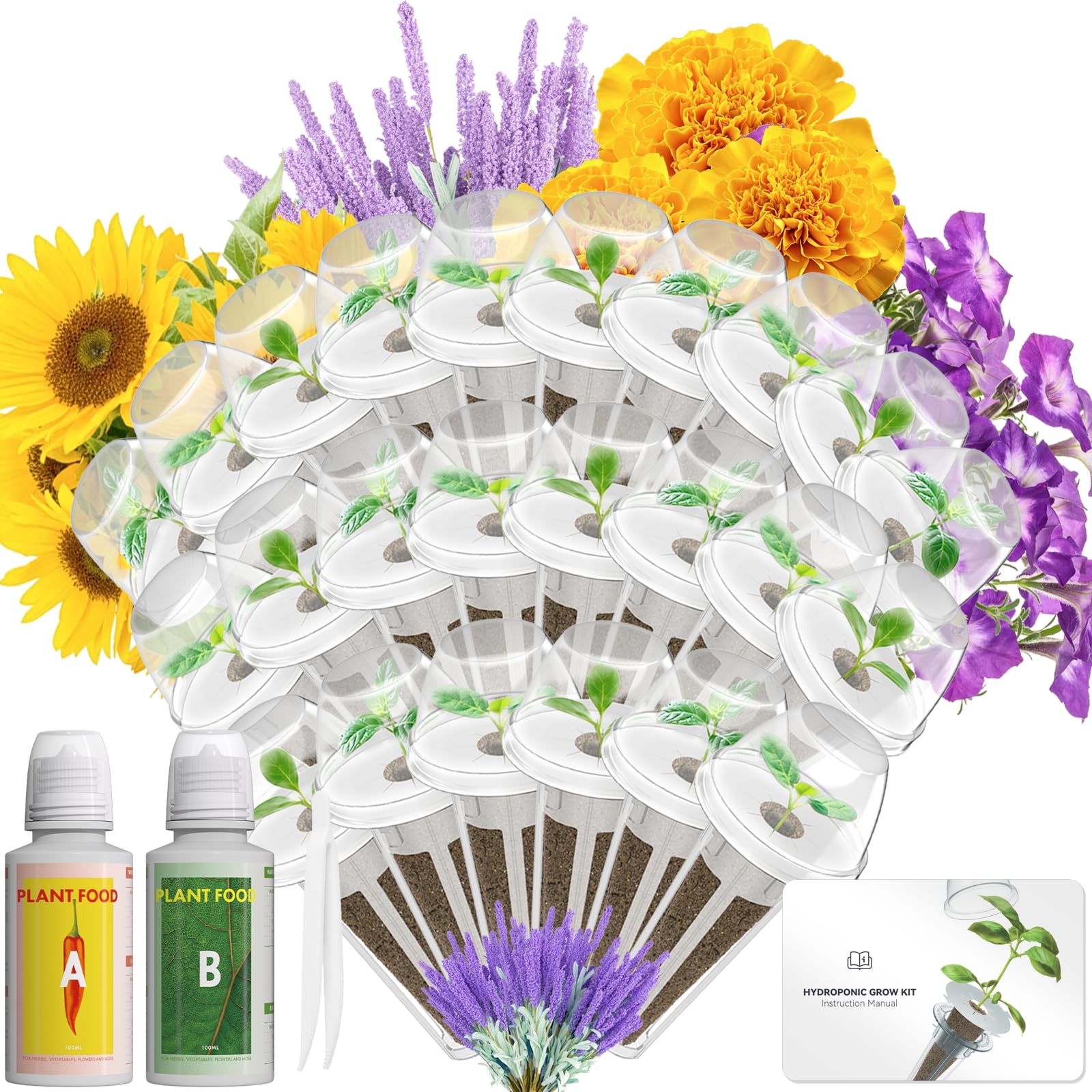 LYKOCLEAN 24 Pods Flower Seed Kit Compatible with