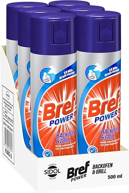 Bref Power Oven Grill Oven Cleaner With Active Foam 6 X 500 Ml Amazon De Drogerie Korperpflege