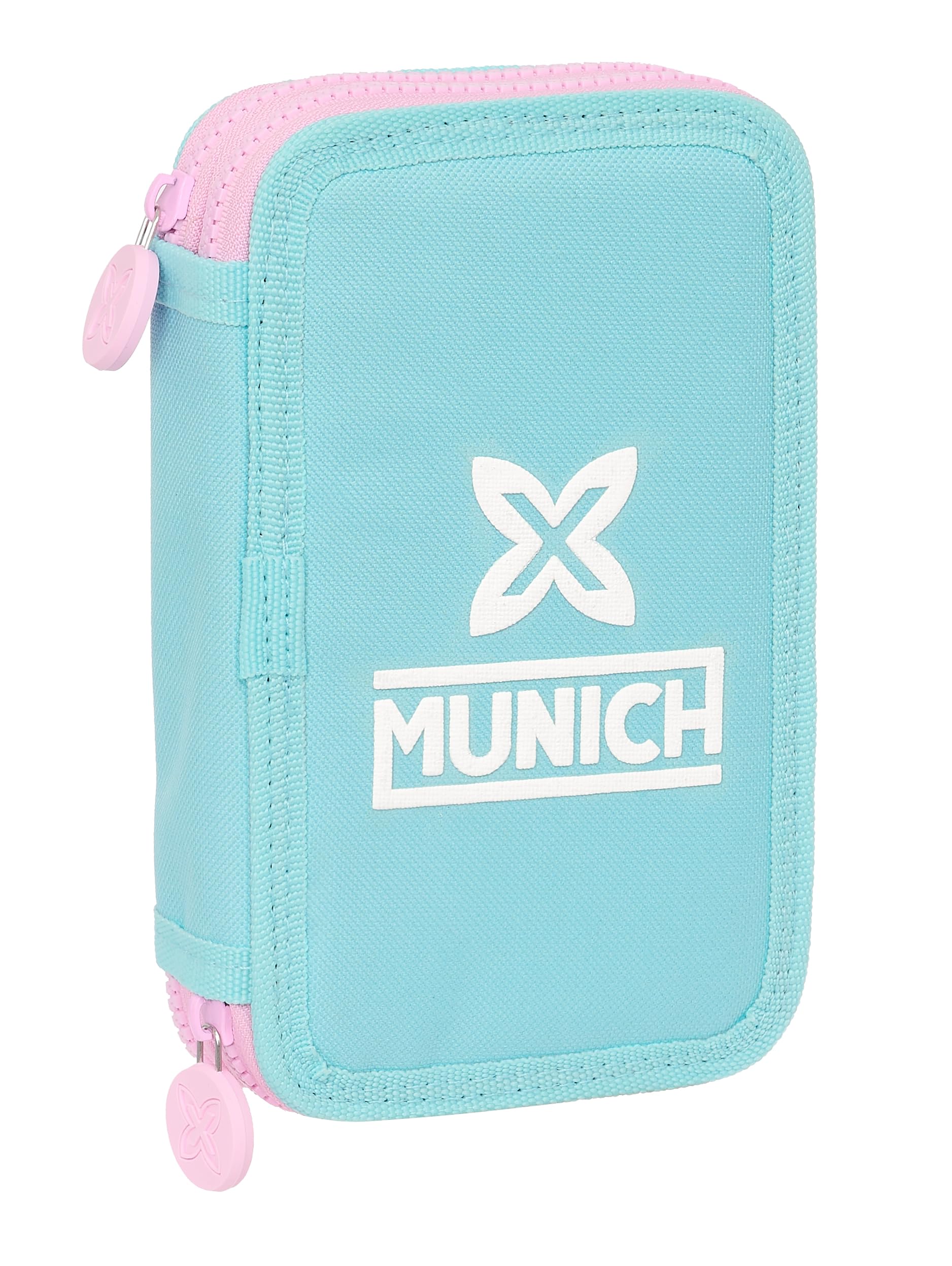 Safta Munich Heaven – Children's School Pencil Case, Pencil Case with Colours, with 28 Tools Included, Ideal for Children from 5 to 14 Years, Comfortable and Versatile, Quality and Resistance, 12.5 x