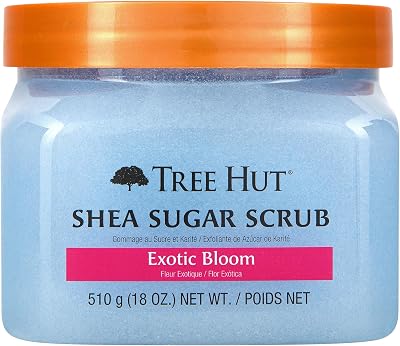 Tree Hut Exotic Bloom Shea Sugar Scrub 18oz Ultra Hydrating Exfoliating