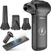 Compressed Air Duster, 180000RPM Rechargeable Cordless Electric Blower | 3-Speed Turbo Fan with Brushless Motor, Mini Blower for Computer, PC, Keyboard, Car, Home, Outdoor &amp; Electronics Cleaning