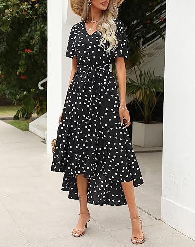 Maxi Dress Flowy Dresses Short Casual Maggeer 2024 Womens Casual