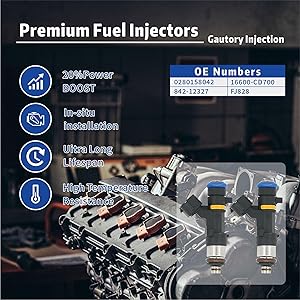 Set Of 6 Fuel Injectors For Nissan 350Z, Murano & Infiniti FX35 G35 M35 3.5L V6 (0280158042)