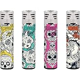 Clipper Lighters Somber Pattern Jet Flame Mix (4ct)