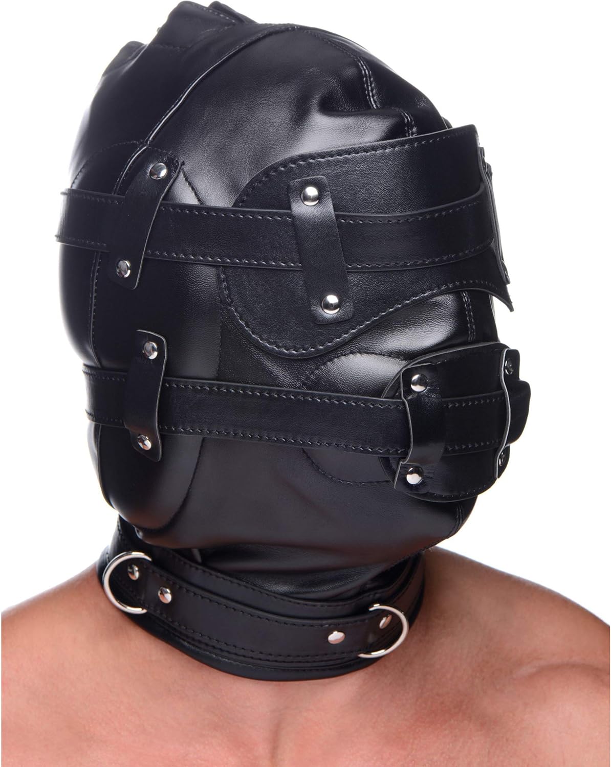Strict Sex Toys4 Couples Mask Bondage Hood with Penis Gag