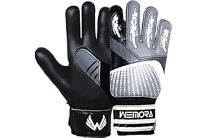 WEMORA Soccer Goalie Gloves for Kids Youth Junior Boys 4mm Anti Slip Strong Grips Palm Football Goalkeeper Gloves