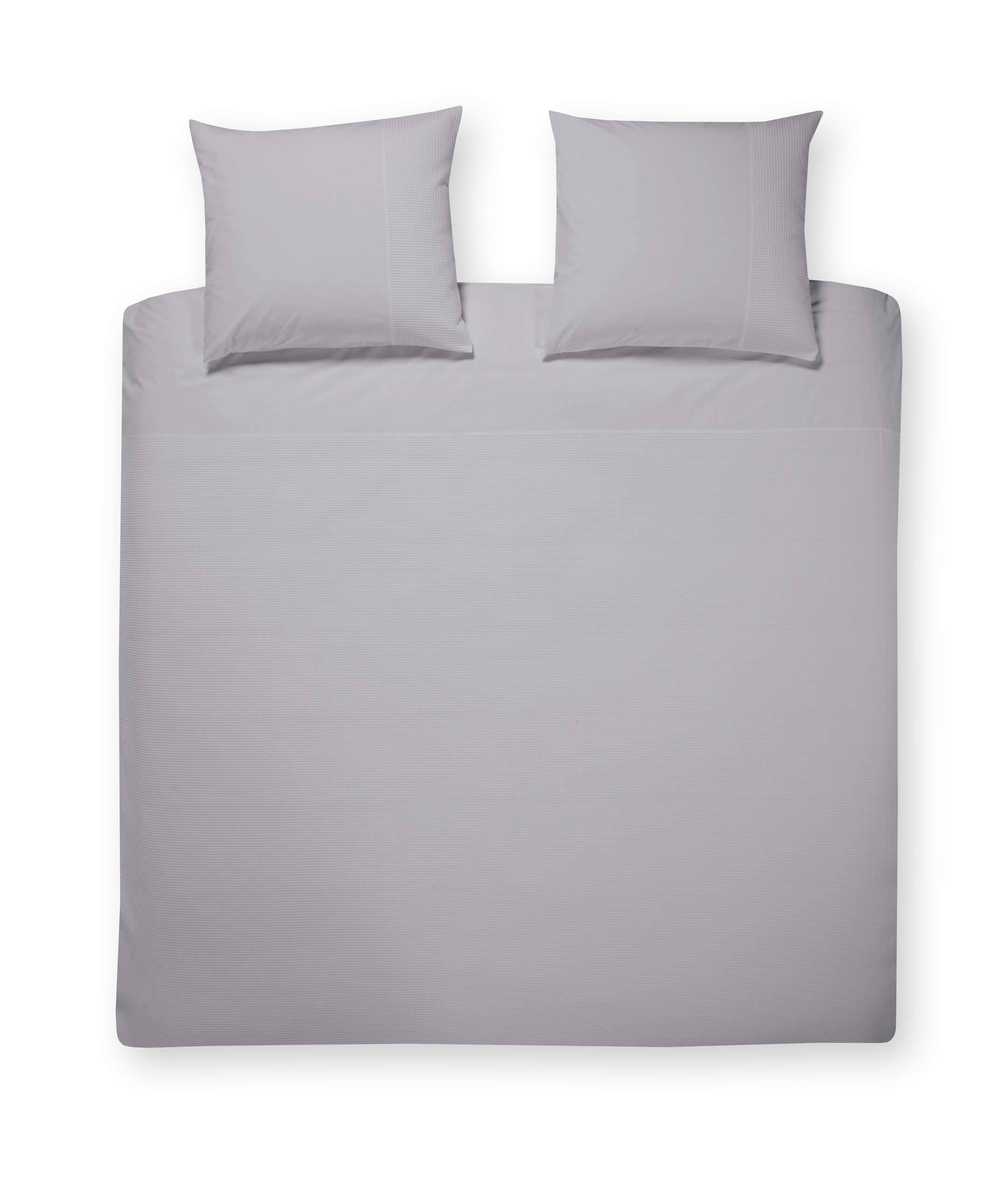 Papillon Deluxe+ Mendoza Duvet Covers, Grey, Cotton, 200 x 200/220 cm