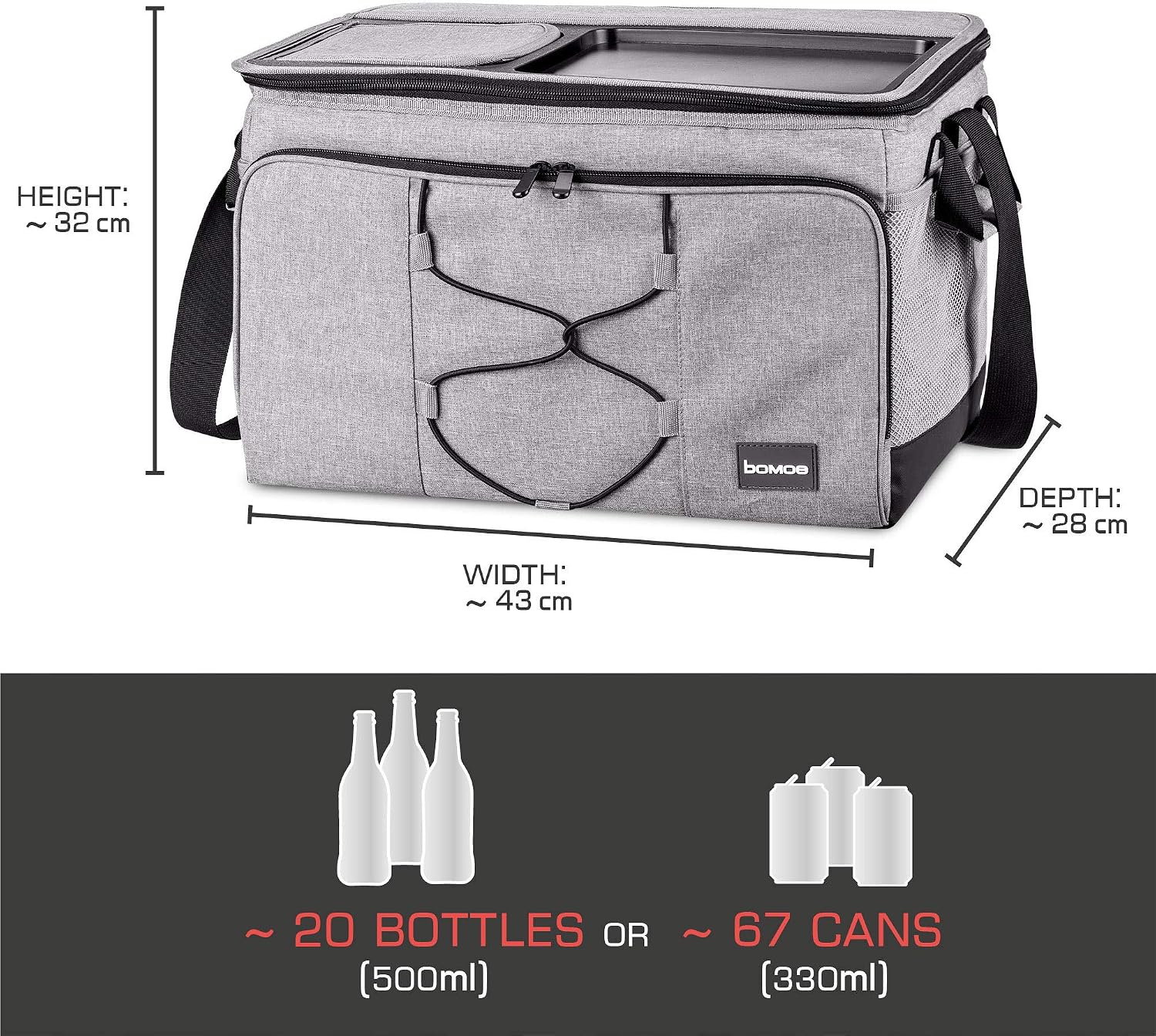 bomoe 45 Litre Foldable Cooler Bag, Cool Box with 16h Cooling Function & Carrying Handles - Image 5