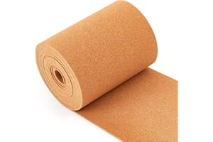 Pangda Multi-Purpose Cork Board Roll 16in x 13ft Cork Roll for Bulletin Boards, 1/4" Thick Decorative Photo and Message Push Pin Displays Versatile for Home, School, and Office