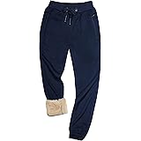 Gihuo men's winter fleece pants sherpa lined sweatpants active running jogger pants Clearance