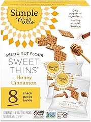 Simple Mills Snack Packs Honey Cinnamon Seed & Nut Flour Sweet Thins, Paleo Friendly & Delicious Sweet Thin Cookies, Good for