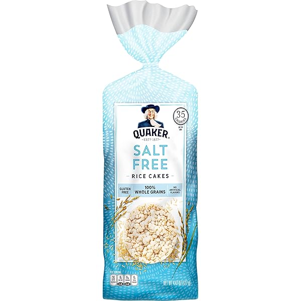 QUAKER RICE CAKES SALT FREE , 4.5 OZ