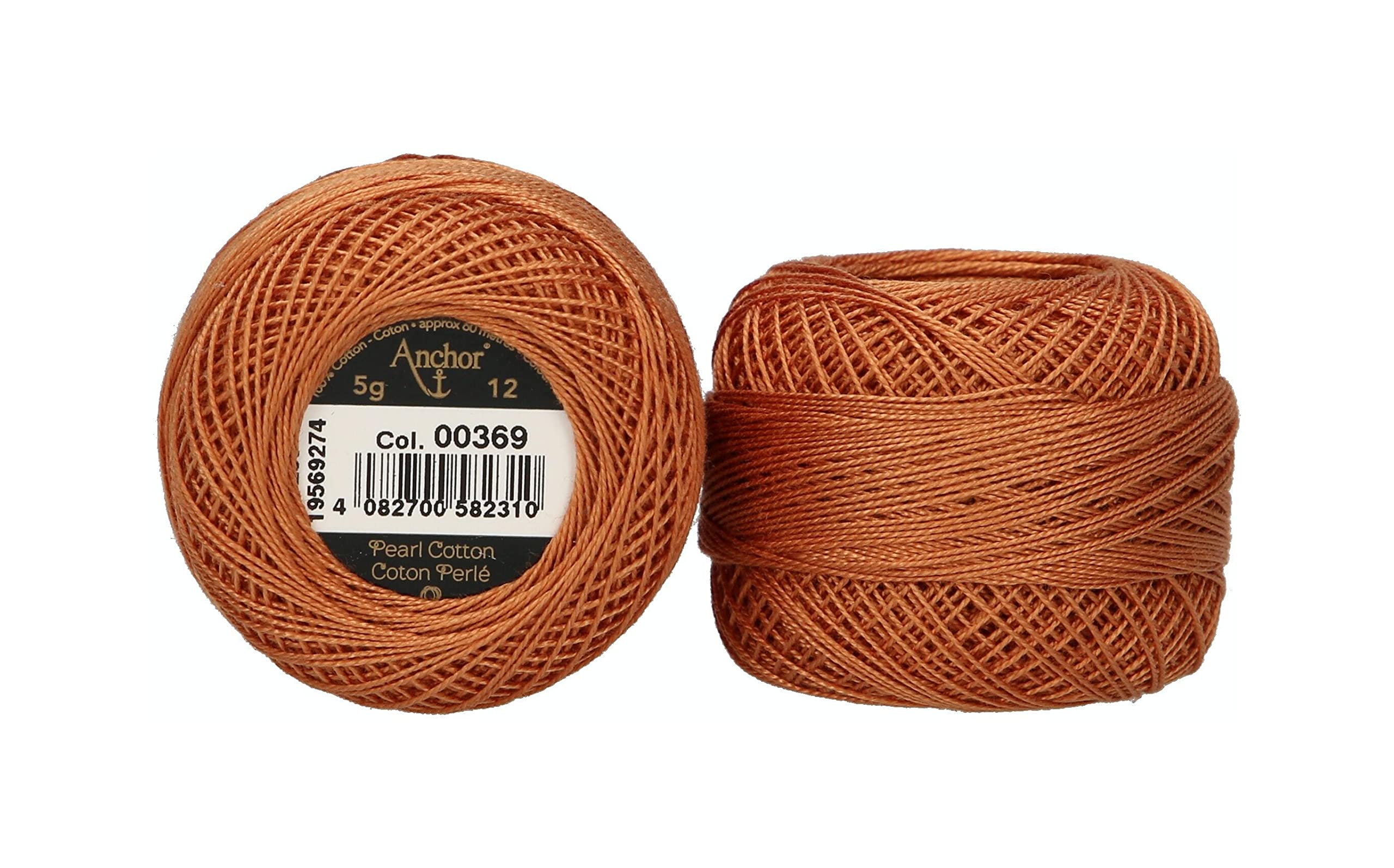 ANCHOR Pearl Yarn, Thickness: 12, Packaging: 5G, Running Length: 56M 369 Embroidery Threads
