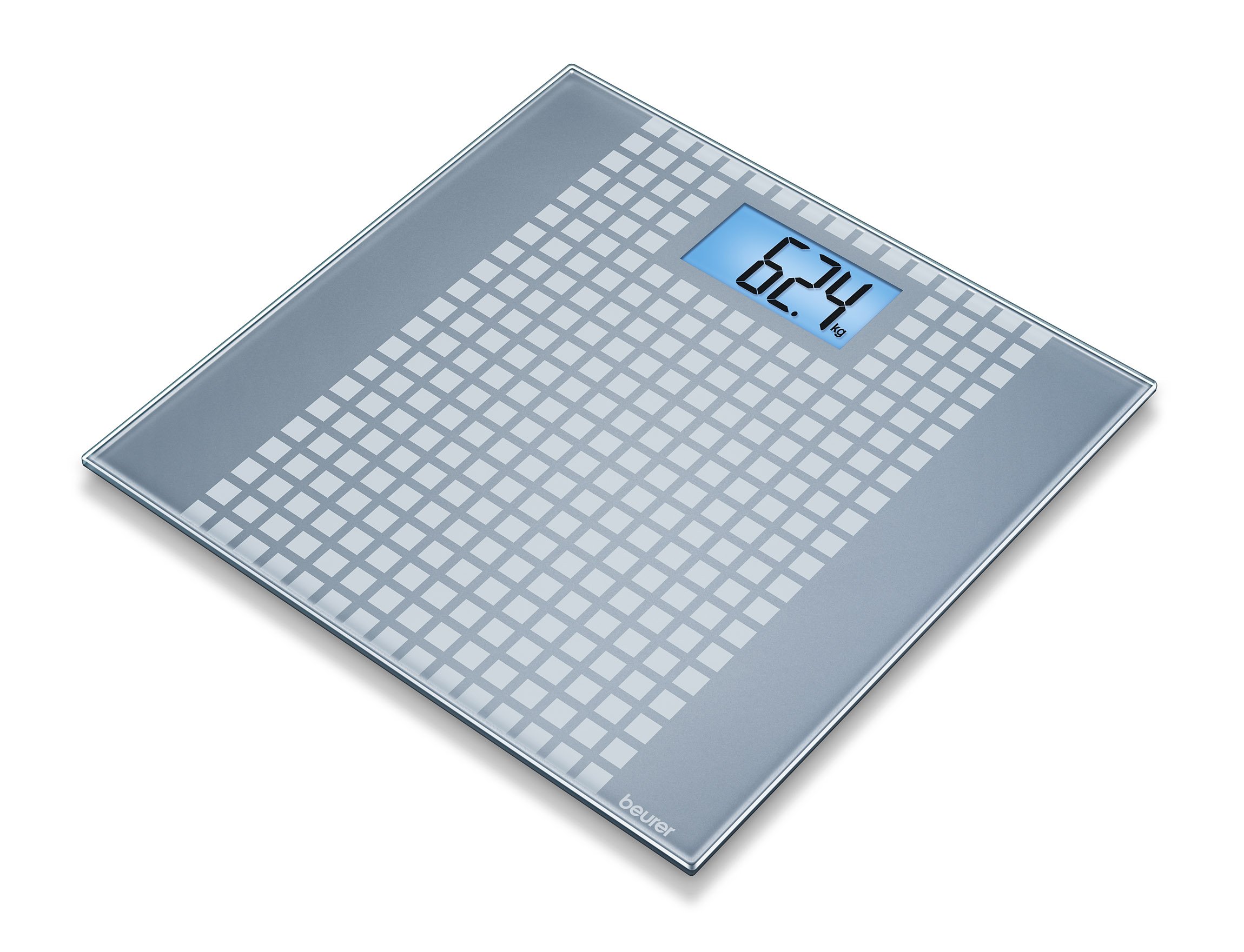 Beurer GS 206 Squares Glass Scale, Grey
