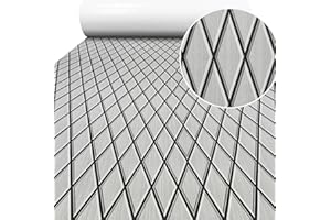 Hzkaicun Boat Flooring EVA Foam Boat Decking Sea Deck Boat Flooring Self-Adhesive Faux Teak Marine Boat Decking Non-Slip Mat for Boat Deck Yacht Motorboat Fishing Boat Surfboard Kayak 94x44/28/16