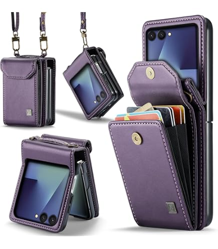 Amazon.com: Galaxy Z Flip 5 Case, 2023 Galaxy Z Flip5 Wallet