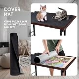 Becko US Jigsaw Puzzle Table 1500pc Tilting Height Adj 4 Wheels Storage view 6