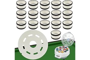 HEIOOM Billiard Ball Cleaning Machine Wool Ring 16 Billiard Ball Cleaner Wool Circle 1 Sheet of Cleaner Felt Long Service Life for Pool Ball Cleaning Machine Replacement Spare Parts