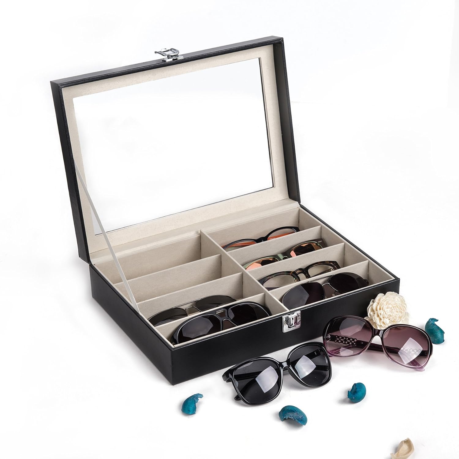 COZ Leatherette Sunglasses Eyeglasses Eyewear Storage Box Glasses