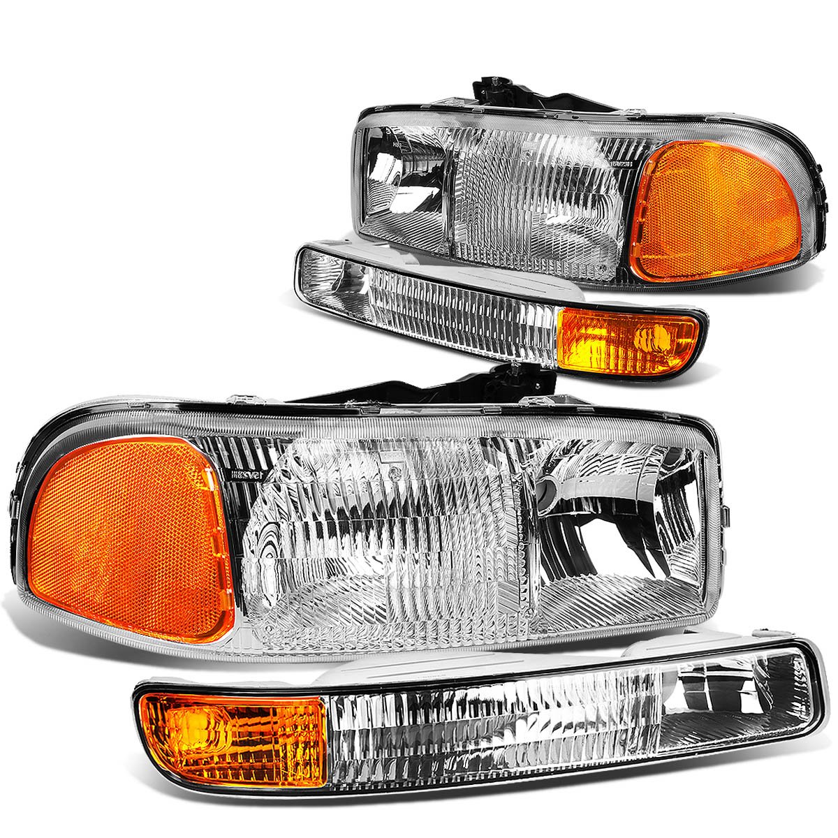 Auto Dynasty 4Pcs Headlights Assembly And Bumper Lamps Compatible With auto-dynasty-4pcs-headlights-assembly-and-bumper-lamps-compatible-with
