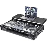 Headliner Pitch Black Flight Case Compatible with Rane Four &amp; Rane Performer with Laptop Platform &amp; Wheels