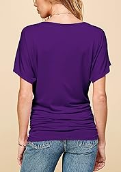 MBJ WT817 Womens Dolman Drape Top with Side
