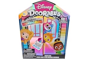 Just Play Disney Doorables Multi Peek Technicolor Takeover, 1.5-inch Collectible Figurines, 5-7 Figures Inside, Kids Toys for Ages 5 Up