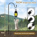 SEGNAYEN 94cm Shepherds Hooks for Garden Lights, 2 Pack, Adjustable view 2