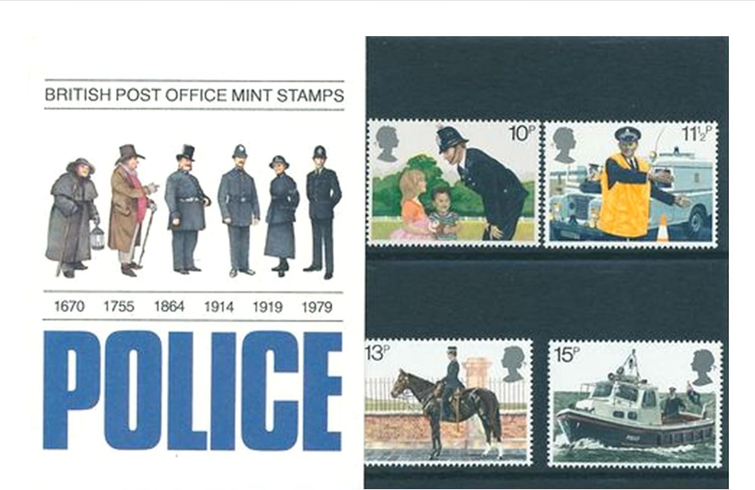 Police Presentaion Pack Stamps 1979 British Post Office Mint Stamps in