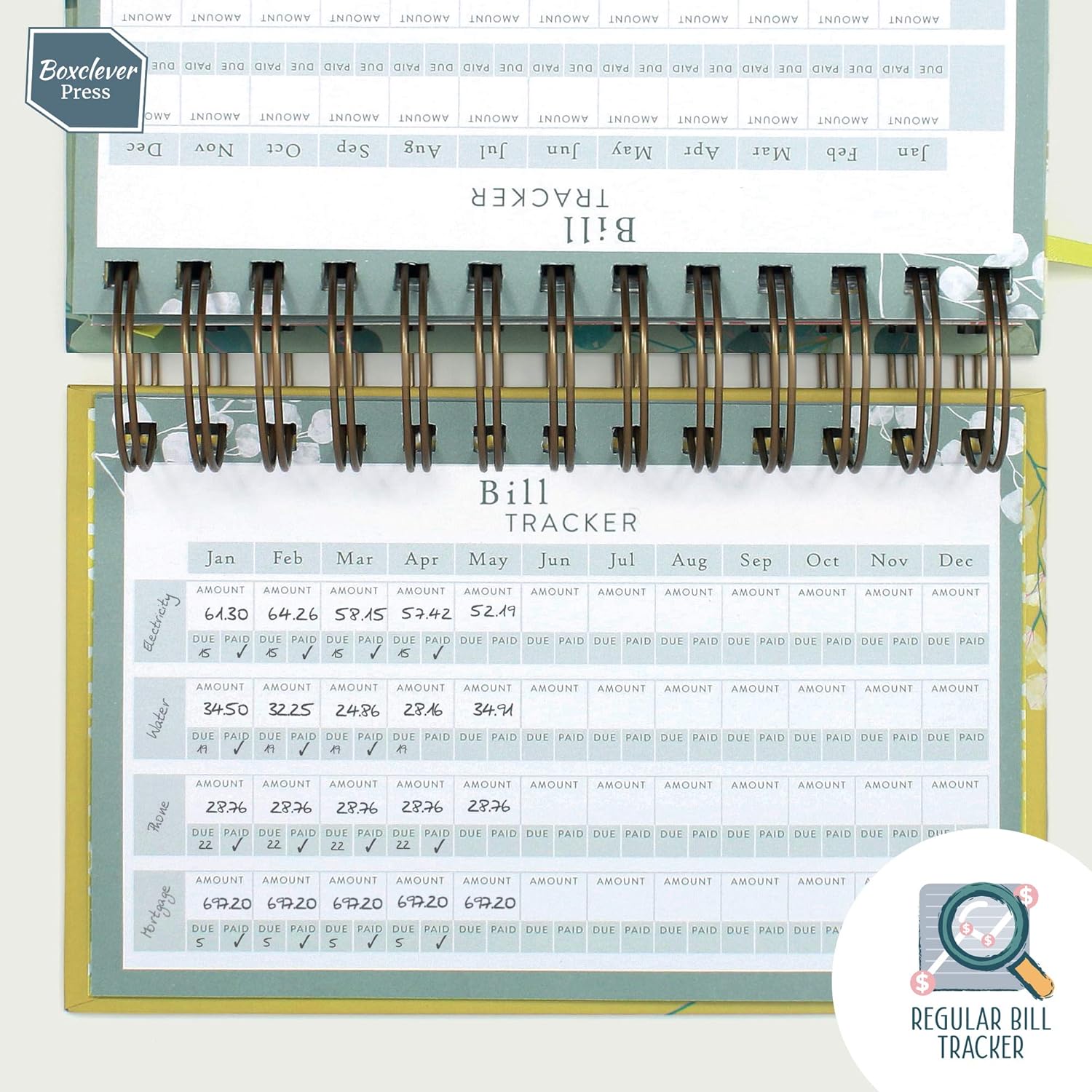 Boxclever Press Portable Budget Planner with Pockets. Bill Organizer with Expense Trackers. Take Control of Your Personal Finances with This Undated Monthly Planner. Compact Size 7 x 4.5ins : Office Products