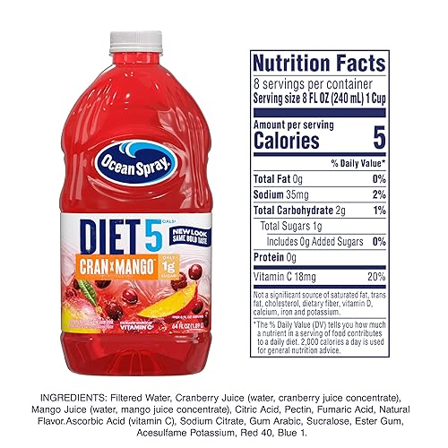 Ocean Spray Diet Cranberry Mango Juice Drink, 64 FL Oz Bottle