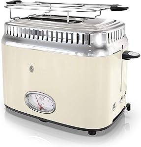Russell Hobbs TR9150CRR Retro Style 2-Slice Toaster, Cream