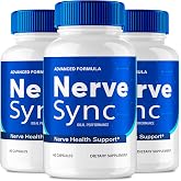 Nerve Sync Capsules, Official Nerve Sync Advanced Nerve Health Supplement Pills - Maximum Strength, All Natural Healthy Circulation &amp; Stable Levels, NerveSync Support Reviews (3 Pack)