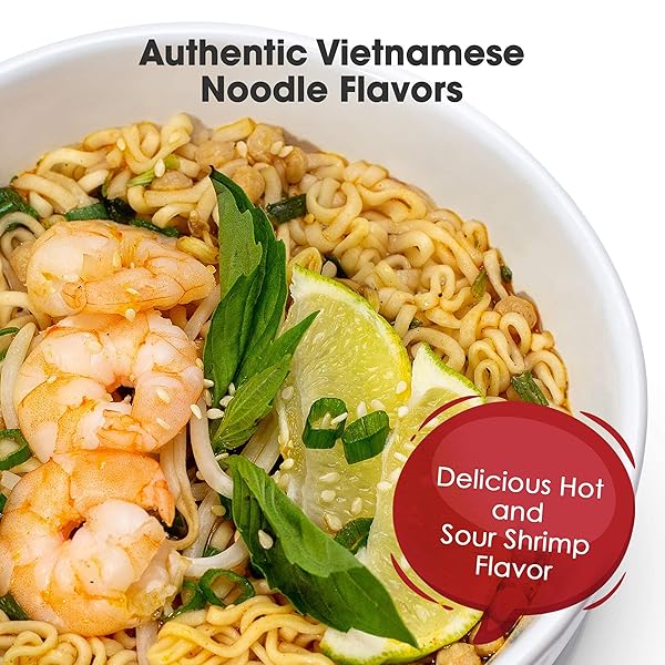 OMACHI GOLDEN POTATO NOODLES – HOT AND SOUR SHRIMP FLAVOR – MADE WITH NATURAL INGREDIENTS (HOT & SOUR SHRIMP, PACK OF 5)
