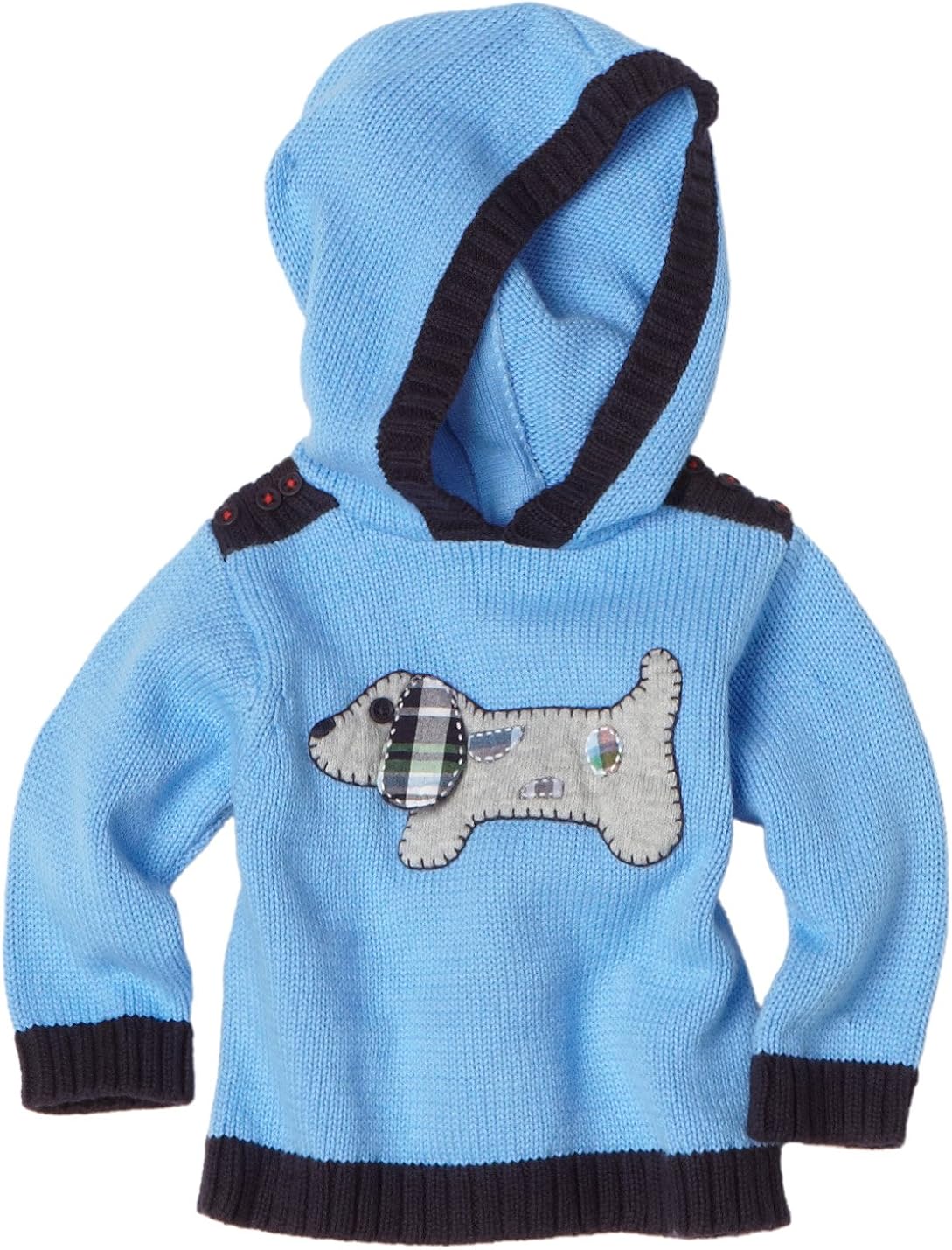 Hartstrings Babyboys Newborn Back Zip Hooded Sweater, Silver Lake, 36 Months