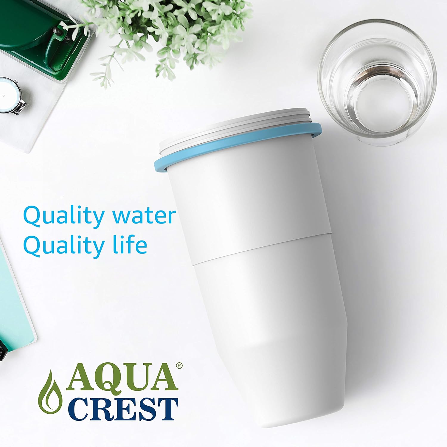 AQUA CREST ZR-017 Replacement Filters, Compatible with ZeroWater ZR-017 Pitchers and Dispensers (Pack of 2): Kitchen & Dining