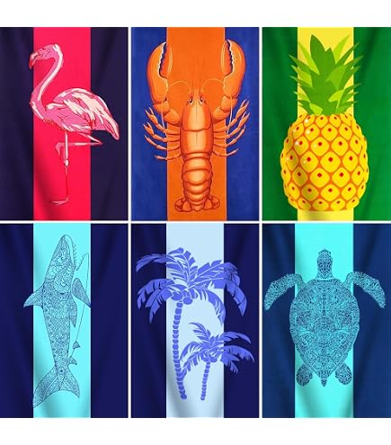 Nova Blue – Toalla De Playa Con Diseño Tropical De Caballito De Ar