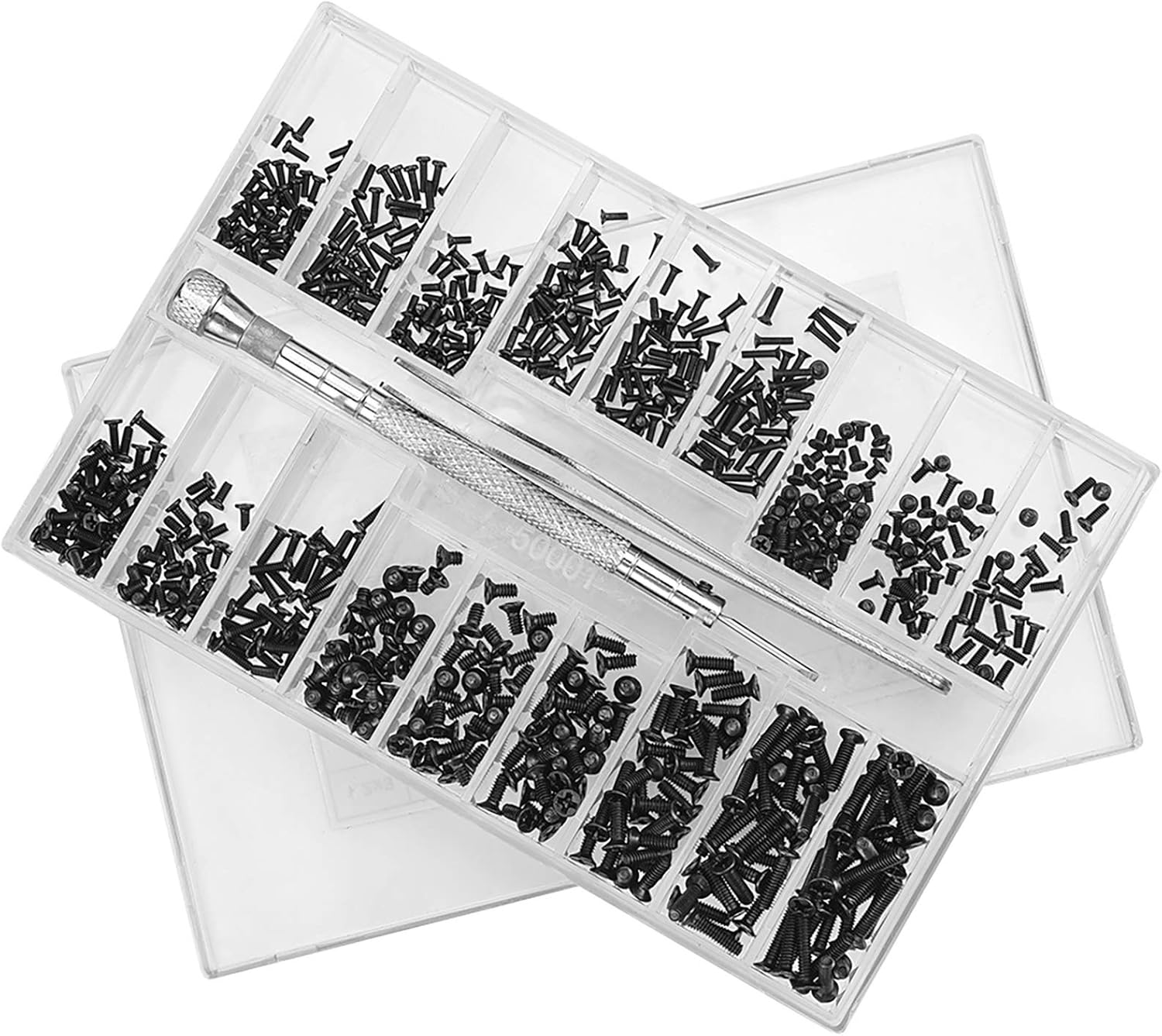 630 Pcs Tiny Micro Repair Screw Kit with Screwdriver for Spectacles Laptop, Jewelry - Convenient Easy Carry