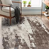 LUXE WEAVERS Euston Collection 7681 Brown 4x5 Modern Abstract Area Rug